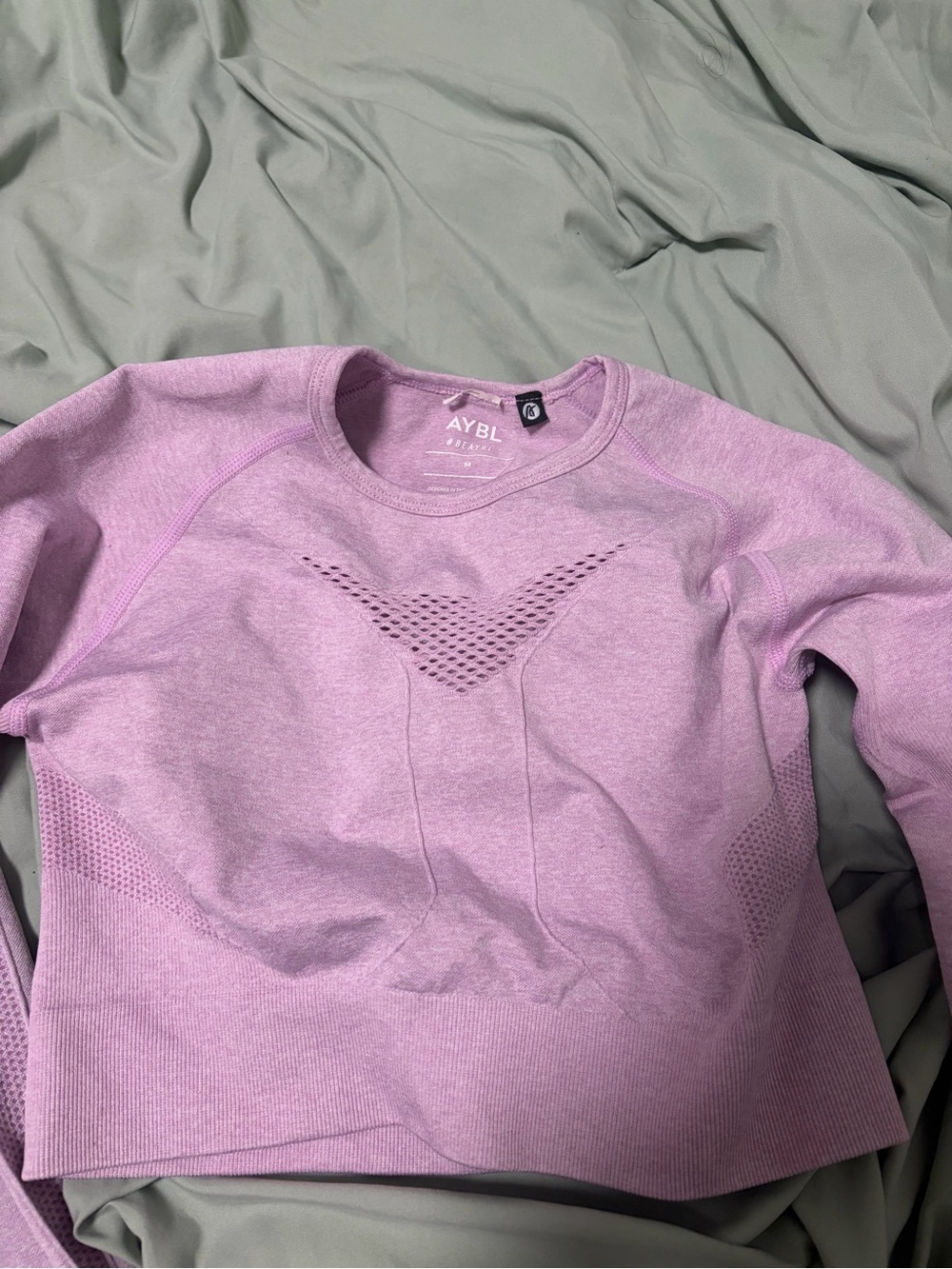 AYBL Lilac Seamless Long Sleeve Workout Sweatshirt